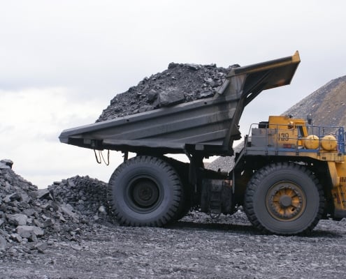 Φορτηγό όχημα ορυχείων εξόρυξης λιγνίτη