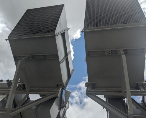 Φίλτρα στην οροφή των σιλό τέφρας