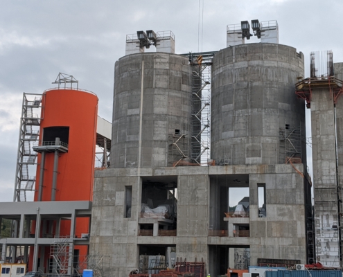 Σιλό αποθήκευσης ιπτάμενης τέφρας νέας Μονάδας 5 Πτολεμαϊδας